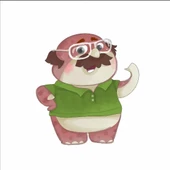 Gözlüklü Canavar Don Çocuk Odası Stickerı thumbnail 1