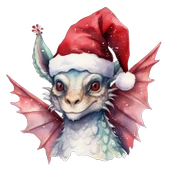 Kanatlı Noel Arkadaşı Duvar Stickerı thumbnail 2