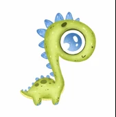 Yeşil Uzun Boyunlu Duvar Sticker thumbnail 1