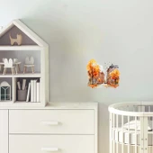 Sonbahar Ağaçları Arasında Şehir Sokağı Duvar Stickerı thumbnail 1