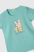 United Colors of Benetton Erkek Bebek T shirt Turkuaz 3I9WA1062 - 3