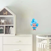 Mavi Balonlu Ayıcık Duvar Stickerı thumbnail 1