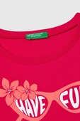 United Colors of Benetton Kız Çocuk G Tshirt Fuşya 3JERC10PB - 3