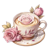 Gül Çiçekli Çay Fincanı - 1