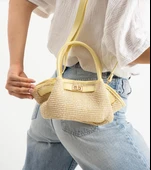 Lisbond Elegance Lucy Model Hasır Sarı Kadın El Ve Omuz Çantası - 1