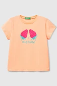 United Colors of Benetton Kız Çocuk Tshirt Turuncu 3JERG10J3 - 1
