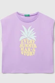 United Colors of Benetton Kız Çocuk G Tshirt Lila 3JERC10PB - 1