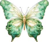 Yeşil Tonlarında Kelebek Duvar Stickerı thumbnail 2