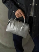 Lisbond Elegance Jennie Model Gümüş Deri Kadın El Ve Omuz Çantası - 2