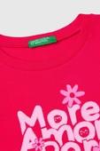 United Colors of Benetton Kız Çocuk Tshirt Fuşya 3JERG10J3 - 3