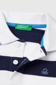 United Colors of Benetton Erkek Çocuk Çizgili Polo T shirt Lacivert 39QAG300V - 3