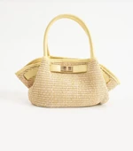 Lisbond Elegance Lucy Model Hasır Sarı Kadın El Ve Omuz Çantası - 3