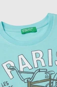 United Colors of Benetton Erkek Çocuk T shirt Turkuaz 3I1XG10IJ - 3