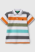 United Colors of Benetton Erkek Çocuk Çizgili Polo T shirt 39QAG300V - 1