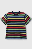 United Colors of Benetton Erkek Çocuk Çizgili T shirt Lacivert 3FHXG10HR - 1