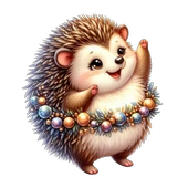Renkli Toplu Kirpi Duvar Stickerı - 1