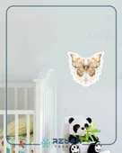 Altın Dantel Desenli Kelebek Duvar Stickerı thumbnail 3