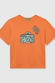 United Colors of Benetton Erkek Çocuk Tshirt Turuncu 3JERG10JQ - 1
