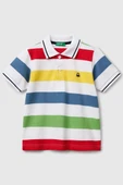 United Colors of Benetton Erkek Çocuk Çizgili Polo T shirt Beyaz 39QAG300V - 1