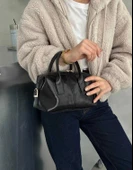 Lisbond Elegance Jennie Model Siyah Deri Kadın El Ve Omuz Çantası - 1