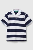 United Colors of Benetton Erkek Çocuk Çizgili Polo T shirt Lacivert 39QAG300V - 1