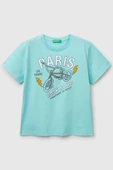 United Colors of Benetton Erkek Çocuk T shirt Turkuaz 3I1XG10IJ - 1