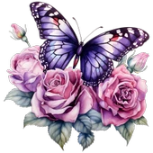 Bahar Çiçekleri ve Kelebek Duvar Stickerı thumbnail 2