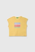 United Colors of Benetton Kız Çocuk T shirt Sarı BNT-G21766 - 1