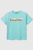 United Colors of Benetton Erkek Çocuk T shirt Turkuaz 3I1XG10HT - 1