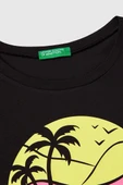 United Colors of Benetton Kız Çocuk G Tshirt Siyah 3JERC10PB - 3