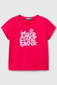 United Colors of Benetton Kız Çocuk Tshirt Fuşya 3JERG10J3 - 1