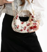 Lisbond Elegance Betty Model Kiraz Desenli Charm Hediyeli Kadın El Ve Omuz Çantası - 1