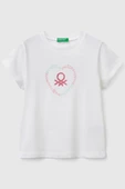 United Colors of Benetton Kız Çocuk T shirt Beyaz 3I1XG10HU - 1
