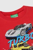 United Colors of Benetton Erkek Çocuk Hot Wheels T shirt Kırmızı 3I1XG10I3 - 3