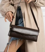 Lisbond Elegance Gloria Model Acı Kahve Deri Kadın El Ve Omuz Çantası - 1