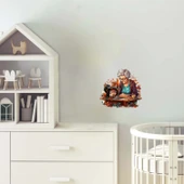 Dikiş Diken Yaşlı Kadın Duvar Stickerı thumbnail 1