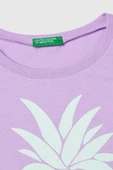 United Colors of Benetton Kız Çocuk G Tshirt Lila 3JERC10PB - 3