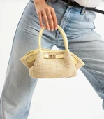 Lisbond Elegance Lucy Model Hasır Sarı Kadın El Ve Omuz Çantası - 2