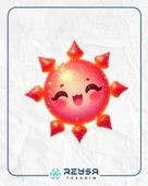 Mor-Turuncu Işıltılı Güneş Duvar Stickerı thumbnail 1