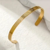 Lisbond Elegance Ayetel Kürsi Bileklik Paslanmaz GOLD Çelik Ayarlanabilir Erkek/kadın - 1