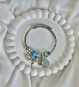 Lisbond Elegance Kadın Charmlı Çelik Pandora Modeli Bileklik Deniz kabuğu Charmlı Silver - 2