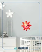 Mor-Turuncu Işıltılı Güneş Duvar Stickerı thumbnail 4