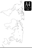 Dünya Dilsiz Haritası A4 10 Adet 21x29.7cm Dünya Dilsiz Haritası Fotokopi Proje Ödev Doldurulabilir Okul Sınıf - 1