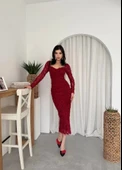 Folers Çiçek Desenli Elbise - 7