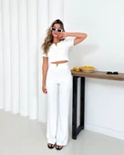 V aksesuarlı ottoman takım beyaz s255850 - 3