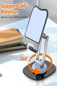 360° Derece Döner Tablet ve Telefon Tutucu Stand Ayarlanabilir Yükseklik Alüminyum Gövde - 2
