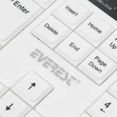 Everest KM-6121 Beyaz Kablosuz Q Slim Klavye + Mouse Set 32007 - 3