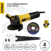 RTM1080 Avuç Taşlama Makinası 115 mm 750 W Devir Ayarlı - 1