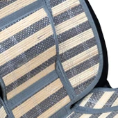 Oto Hasır Bambu Minder Ön Gri İkili Takım Bel Destekli Terletmez WF-1021-1-GR - 4