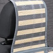 Oto Hasır Bambu Minder Ön Gri İkili Takım Bel Destekli Terletmez WF-1021-1-GR - 2